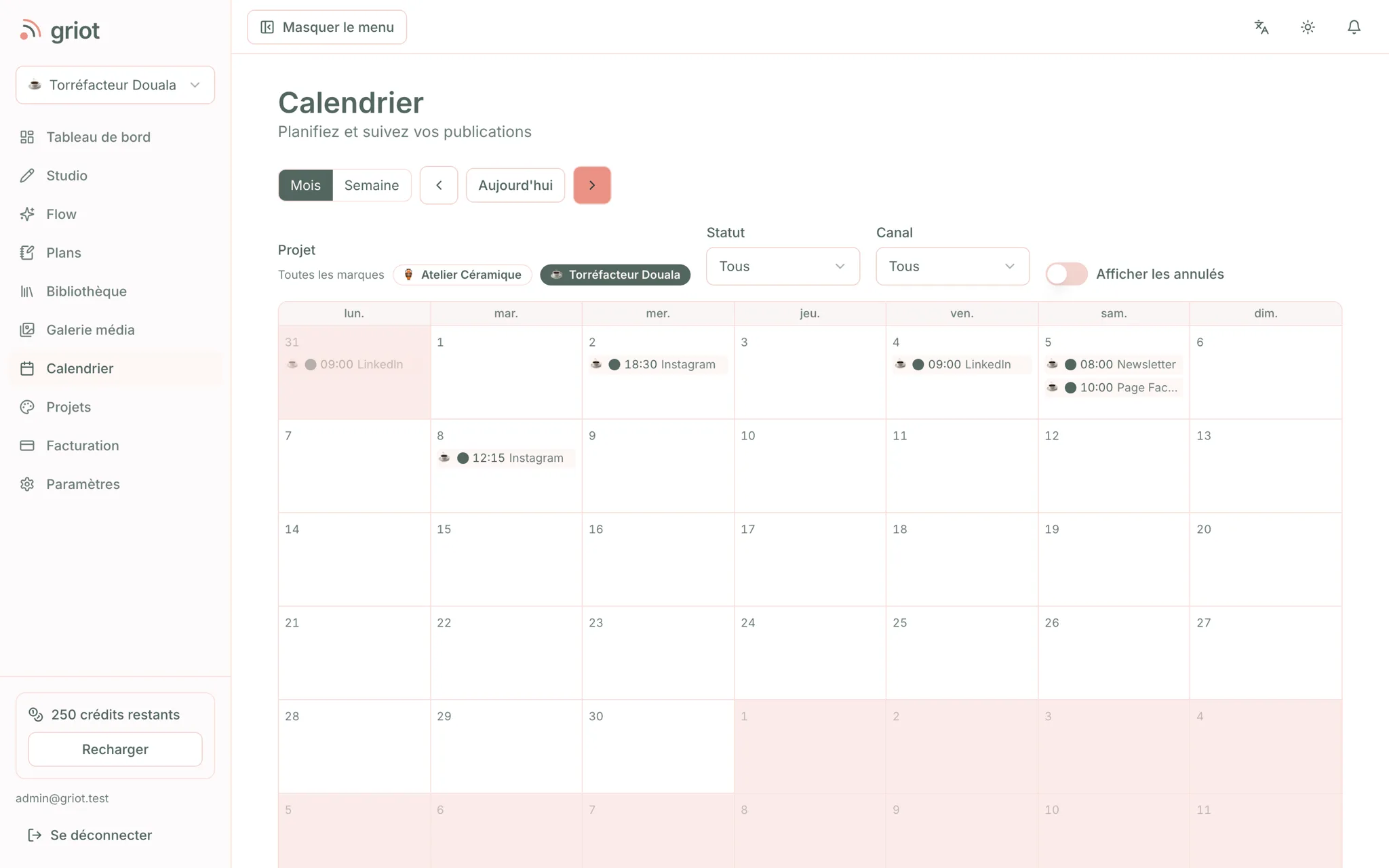 Calendrier